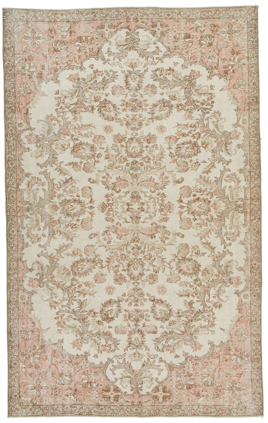 6x10 Beige and Ivory Modern Contemporary Rug