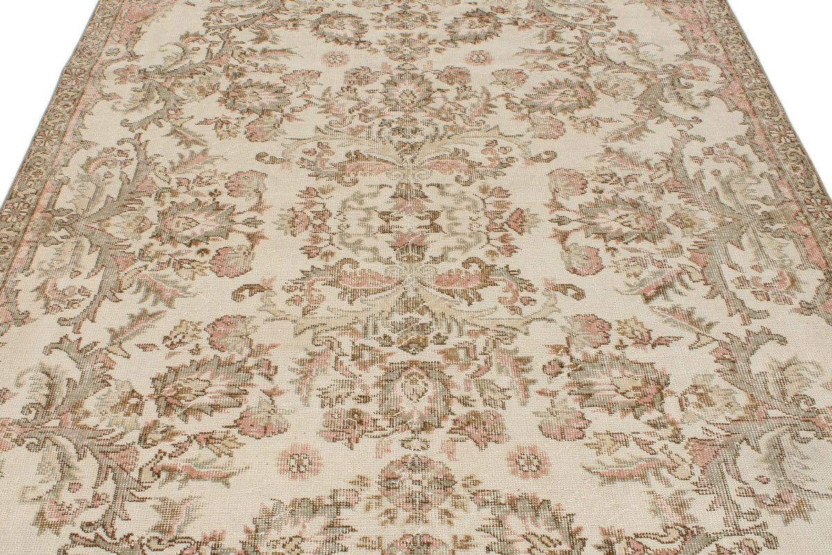6x10 Beige and Ivory Modern Contemporary Rug