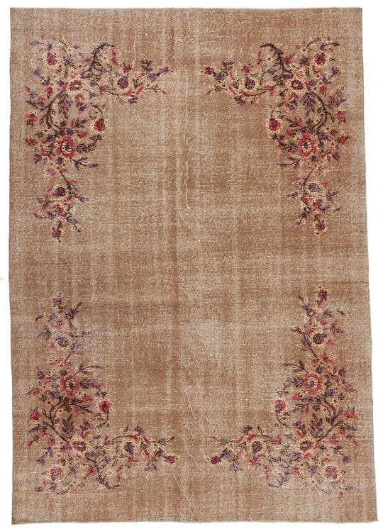 6x9 Brown and Multicolor Modern Contemporary Rug