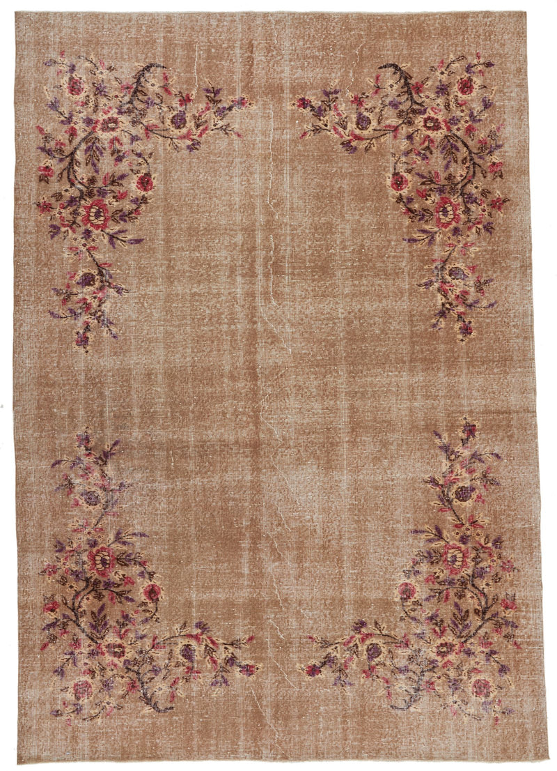 6x9 Brown and Multicolor Modern Contemporary Rug
