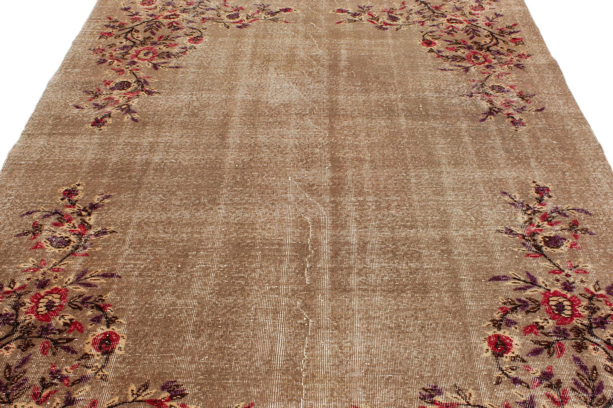 6x9 Brown and Multicolor Modern Contemporary Rug