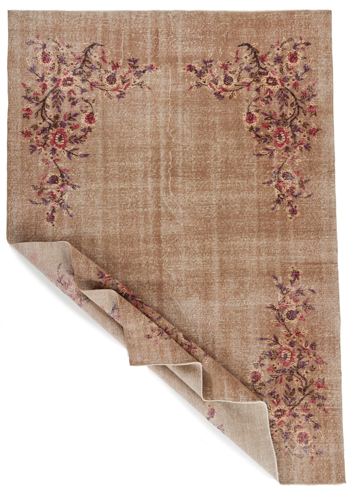 6x9 Brown and Multicolor Modern Contemporary Rug