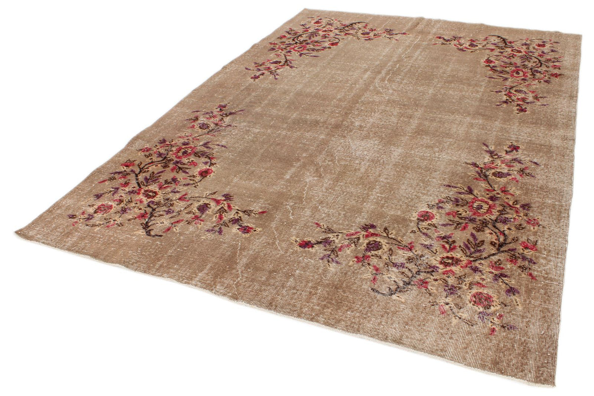 6x9 Brown and Multicolor Modern Contemporary Rug