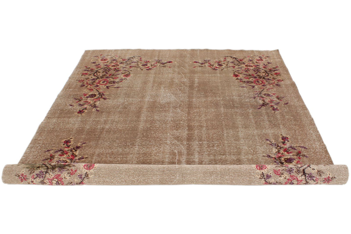 6x9 Brown and Multicolor Modern Contemporary Rug