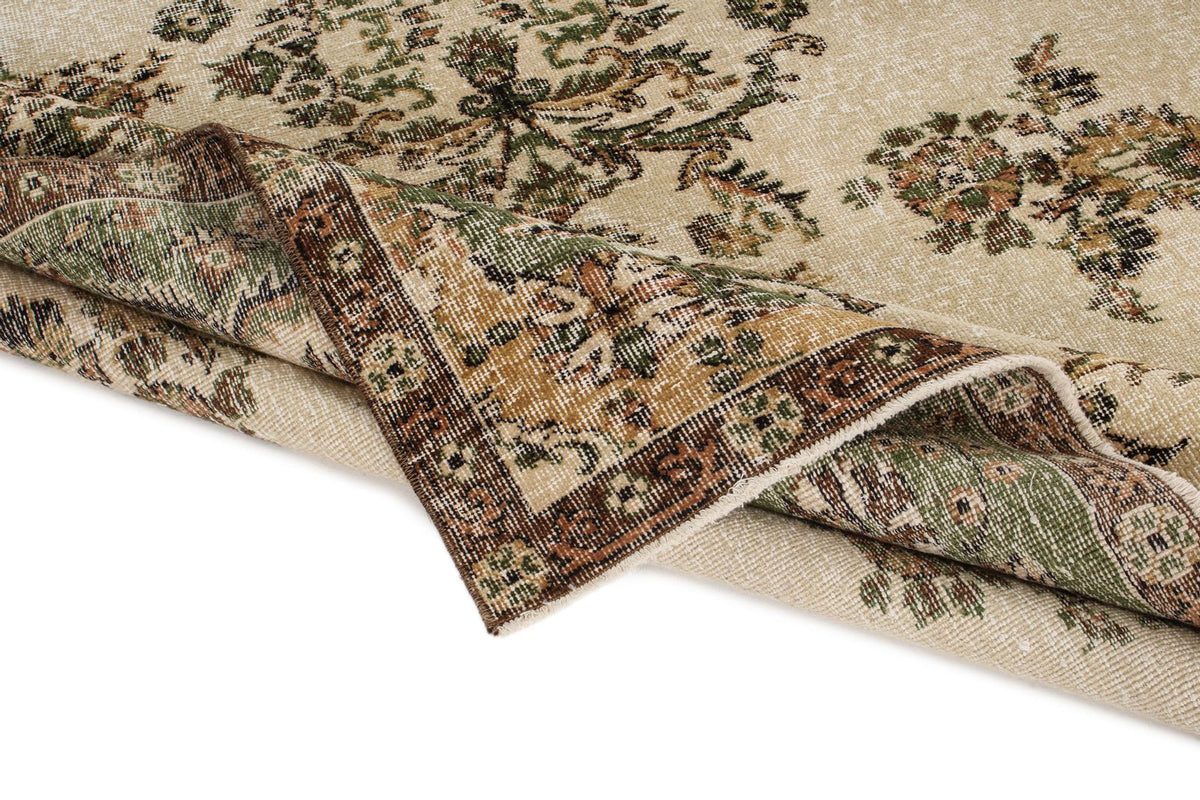 6x10 Beige and Multicolor Modern Contemporary Rug