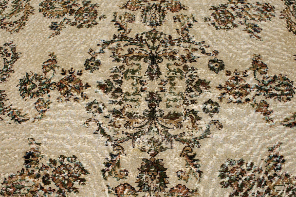 6x10 Beige and Multicolor Modern Contemporary Rug
