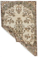 6x10 Beige and Multicolor Modern Contemporary Rug