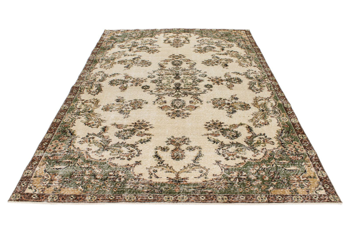 6x10 Beige and Multicolor Modern Contemporary Rug