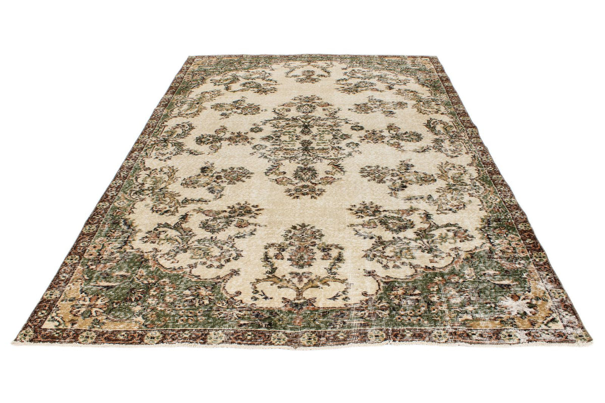 6x10 Beige and Multicolor Modern Contemporary Rug