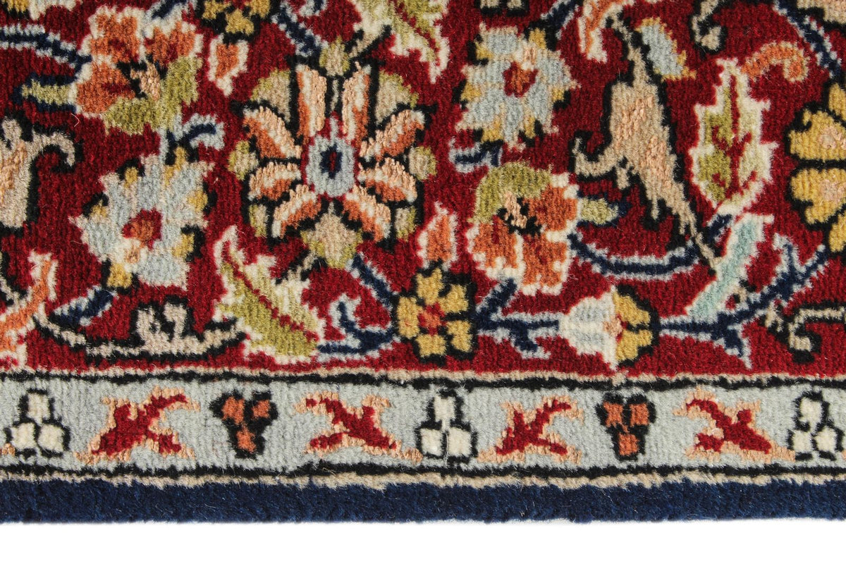 3x10 Navy and Red Turkish Silk Runner