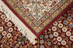 6x8 Red and IvoryTurkish Silk Rug