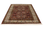 6x8 Red and IvoryTurkish Silk Rug