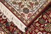 3x14 Ivory and Red Turkish Silk Runner