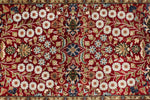 3x14 Ivory and Red Turkish Silk Runner