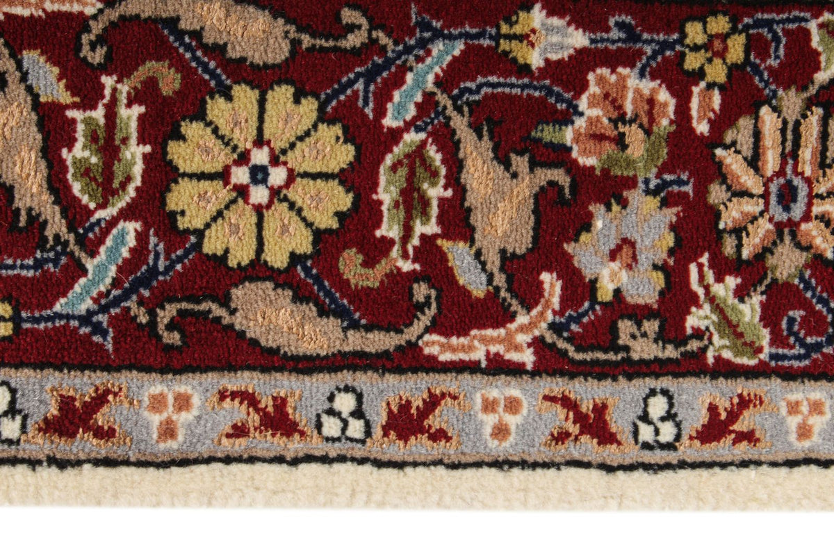 3x16 Ivory and Red Turkish Silk Runner