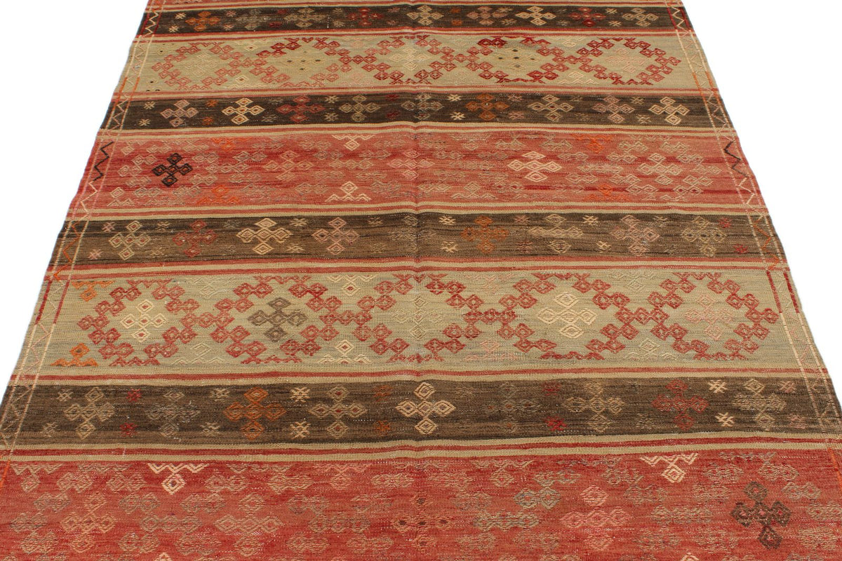 5x9 Multicolor Turkish Tribal Rug