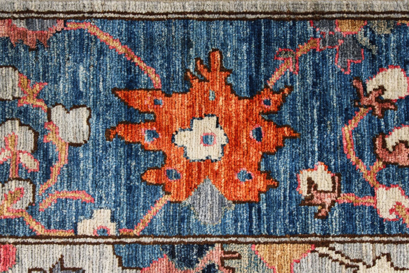 9x12 Gray and Blue Anatolian Traditional Rug