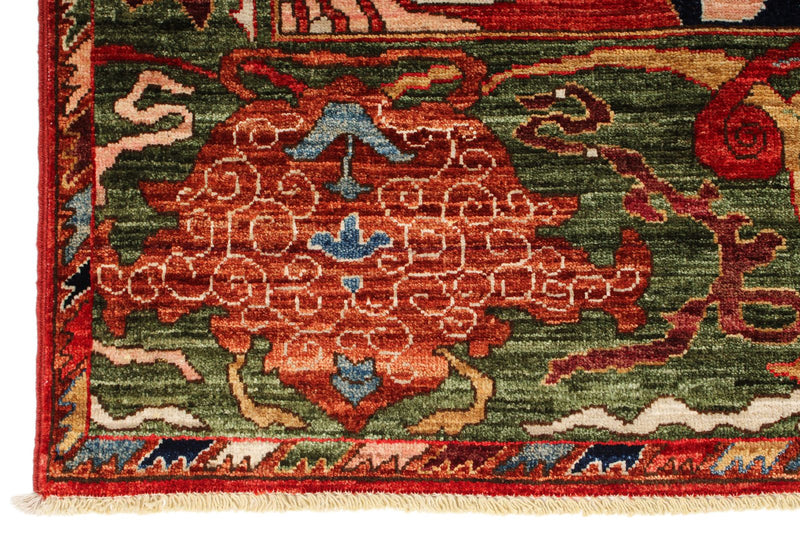 9x12 Red and Multicolor Anatolian Traditional Rug