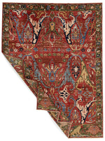 9x12 Red and Multicolor Anatolian Traditional Rug