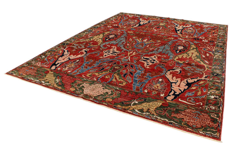 9x12 Red and Multicolor Anatolian Traditional Rug