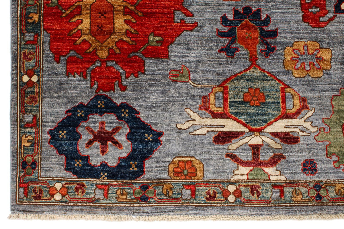 9x12 Gray and Multicolor Anatolian Traditional Rug