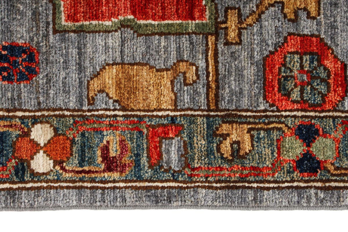 9x12 Gray and Multicolor Anatolian Traditional Rug