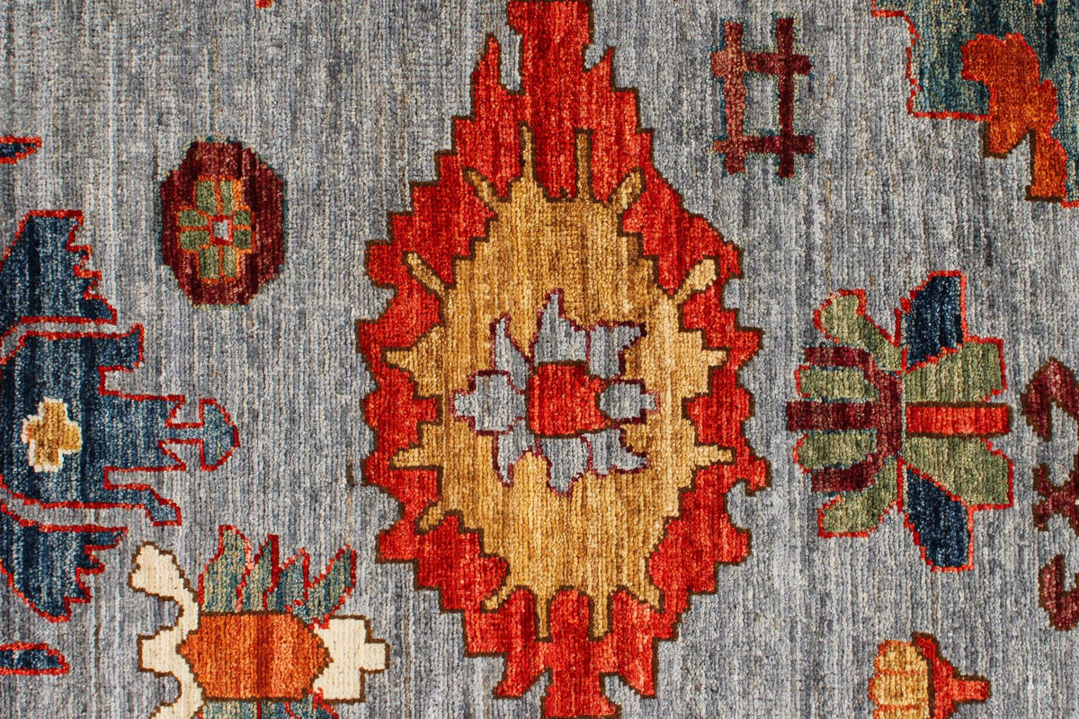 9x12 Gray and Multicolor Anatolian Traditional Rug