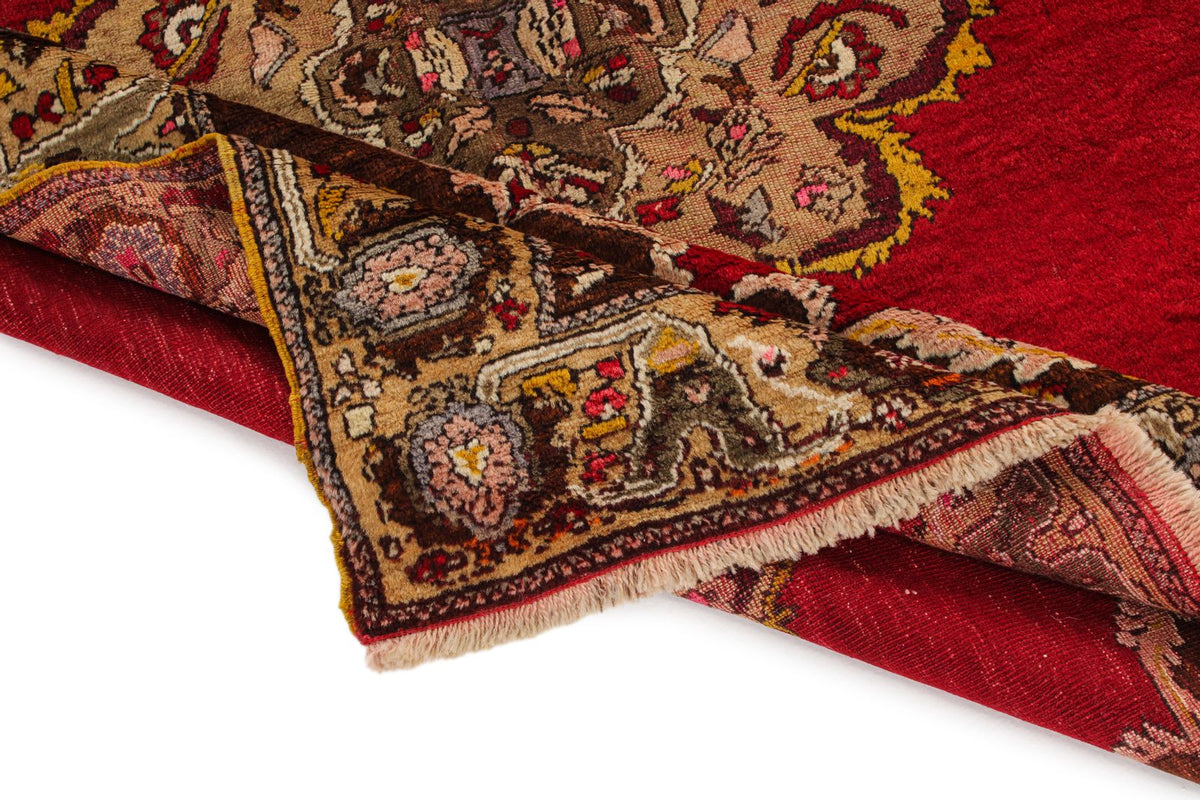 4x7 Red and Multicolor Anatolian Turkish Tribal Rug