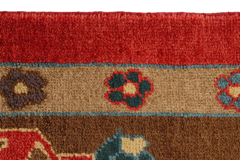 10x13 Red and Multicolor Turkish Oushak Rug