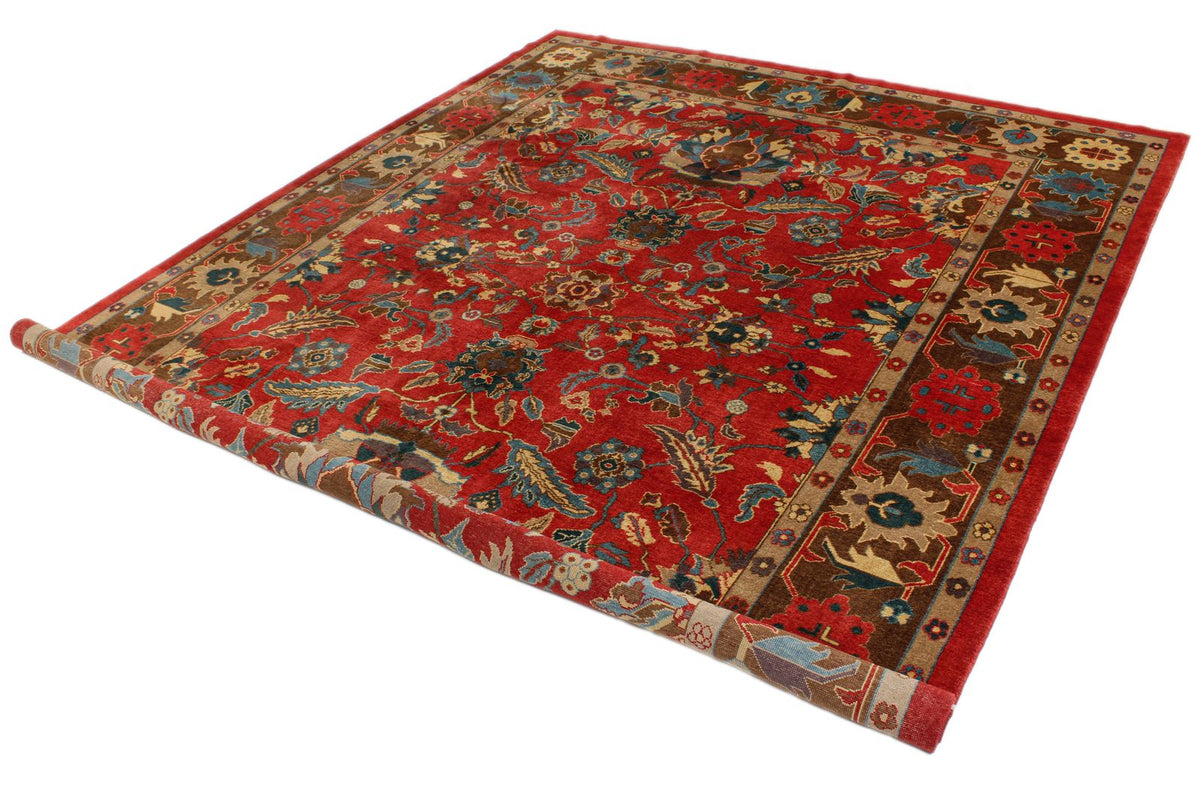10x13 Red and Multicolor Turkish Oushak Rug