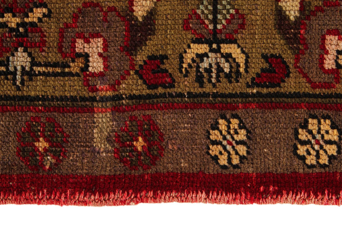 5x11 Burgundy and Multicolor Anatolian Turkish Tribal Runner