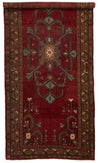 5x11 Burgundy and Multicolor Anatolian Turkish Tribal Runner