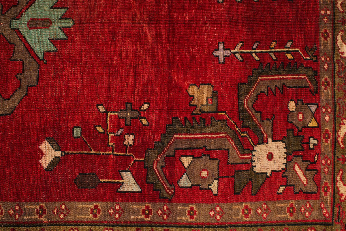5x11 Burgundy and Multicolor Anatolian Turkish Tribal Runner