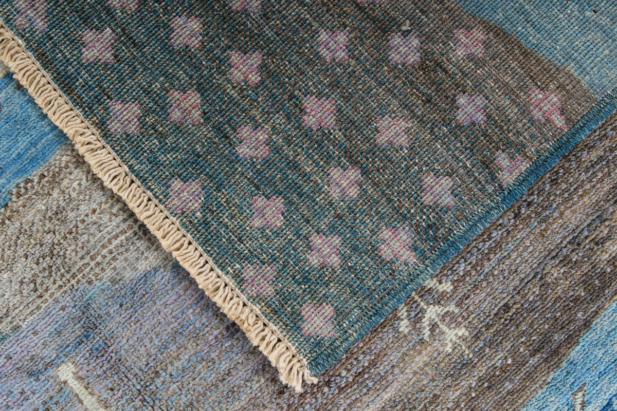 6x9 Blue and Multicolor Anatolian Traditional Rug