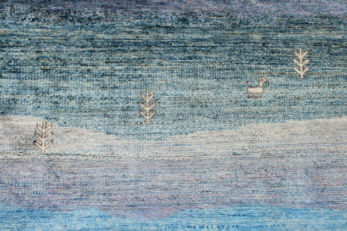 6x9 Blue and Multicolor Anatolian Traditional Rug