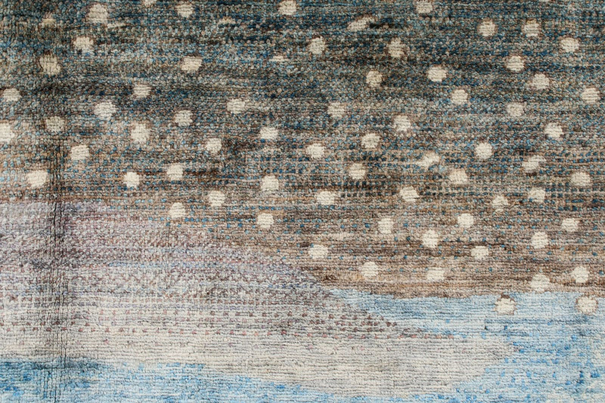 6x9 Blue and Multicolor Anatolian Traditional Rug