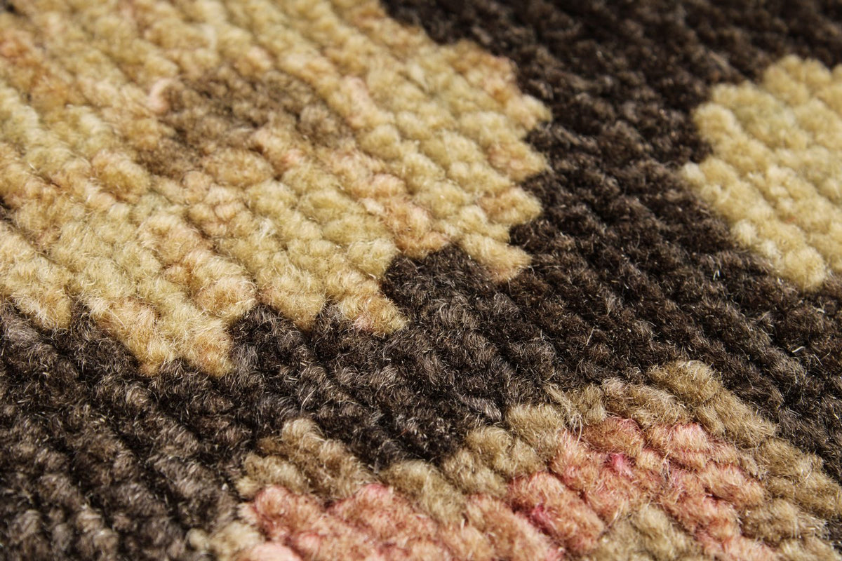 7x9 Brown and Multicolor Turkish Oushak Rug