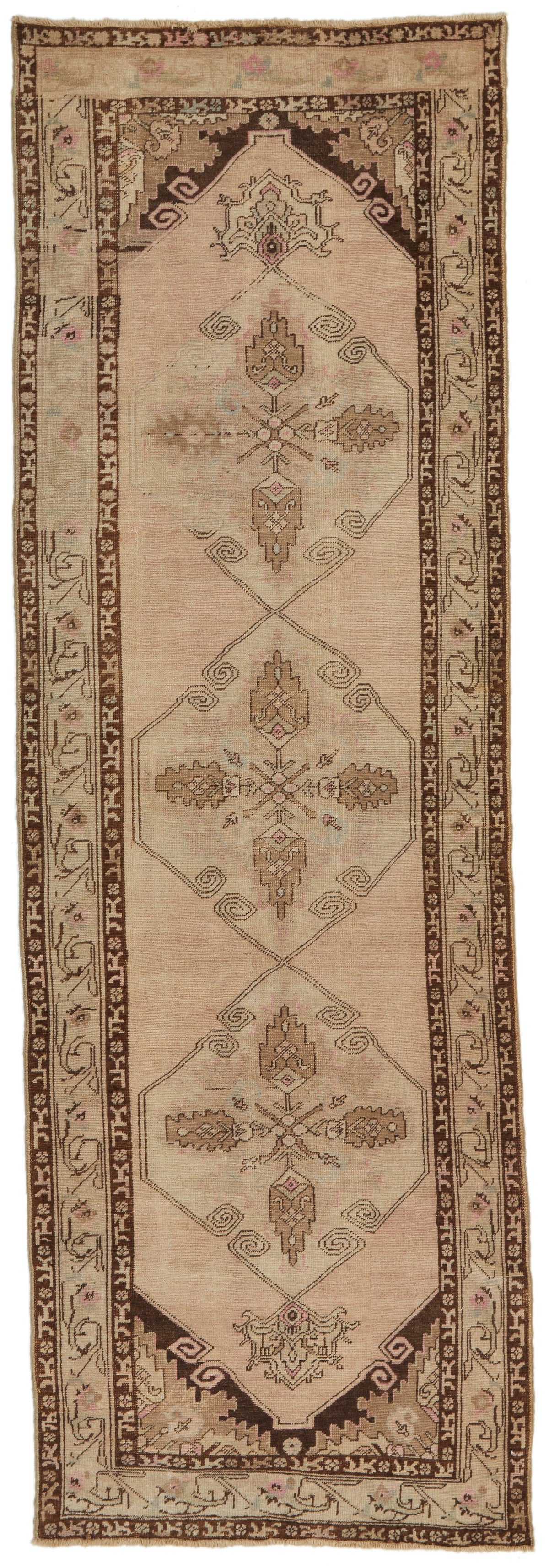4x11 Rust and Brown Anatolian Turkish Tribal Runner
