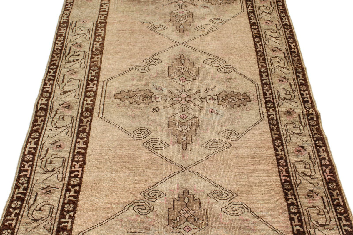 4x11 Rust and Brown Anatolian Turkish Tribal Runner