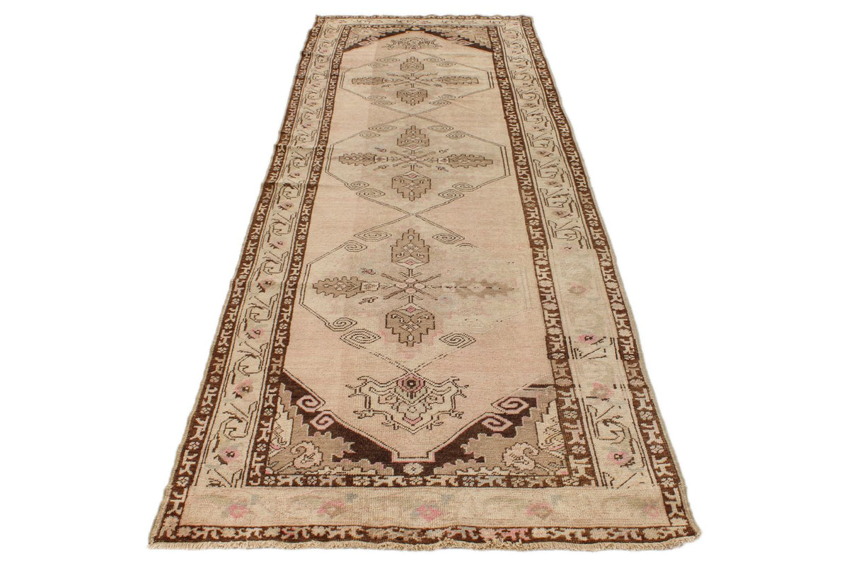 4x11 Rust and Brown Anatolian Turkish Tribal Runner