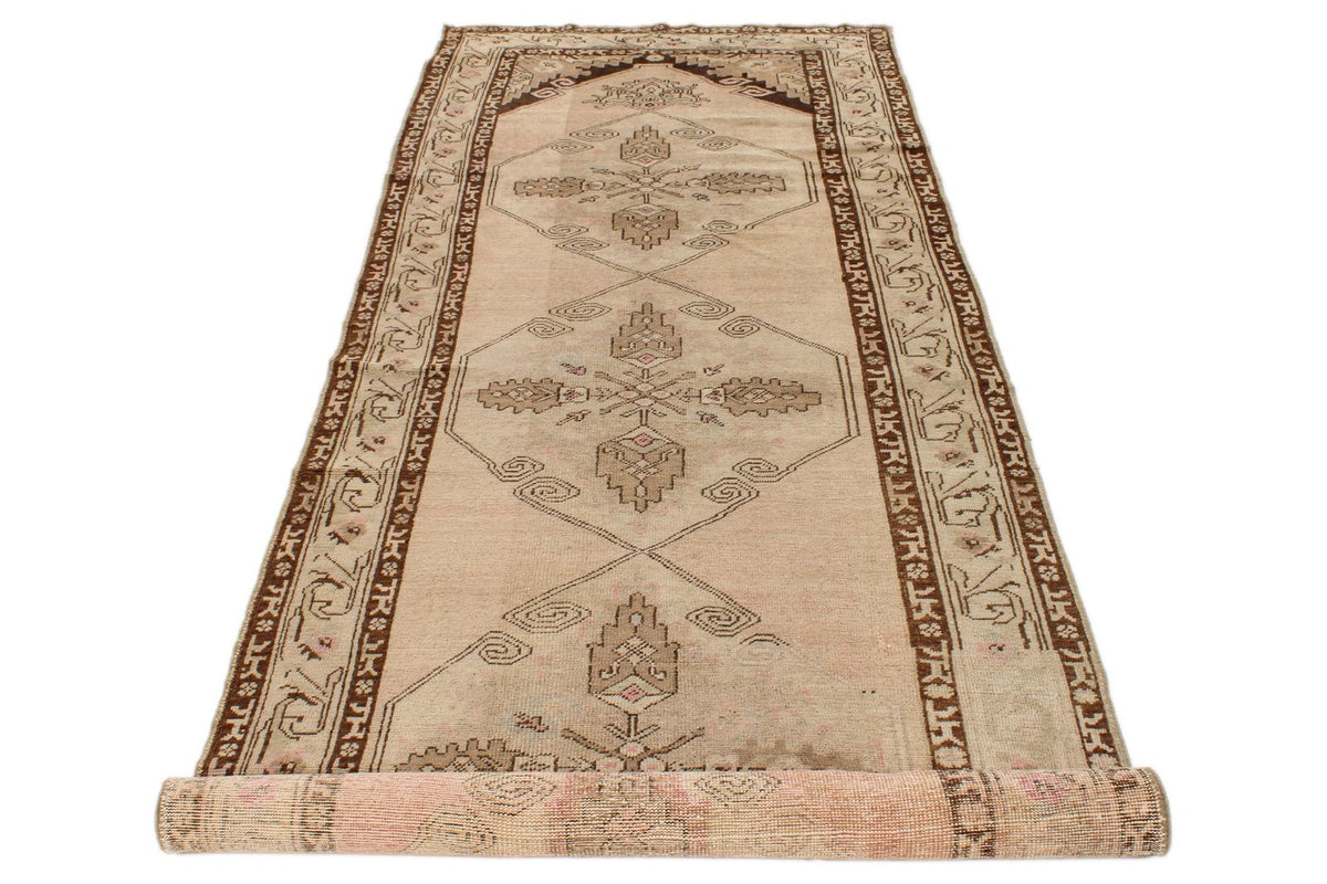 4x11 Rust and Brown Anatolian Turkish Tribal Runner