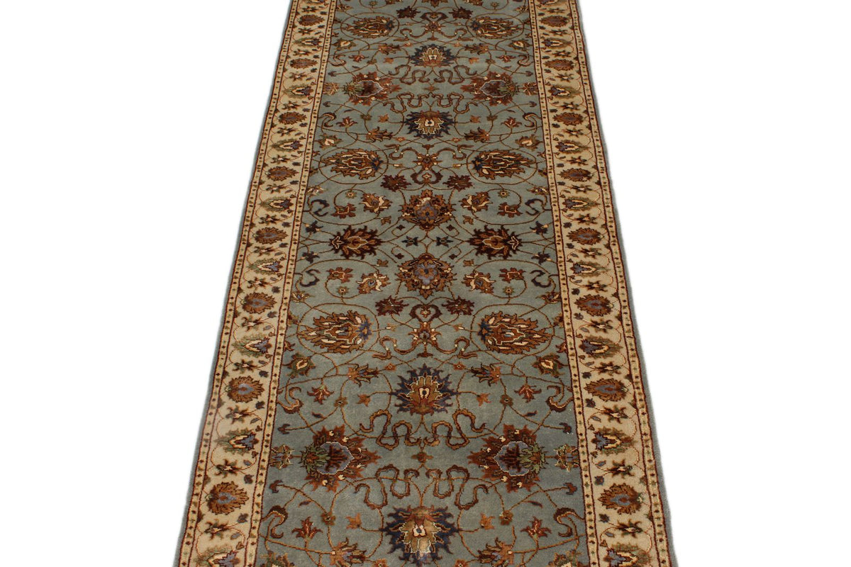 3x8 Gray and Ivory Turkish Traditional Runner