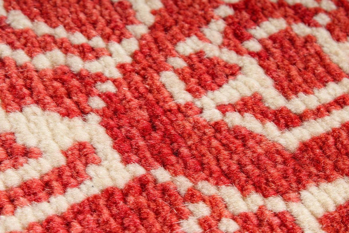 6x9 Blue and Red Turkish Oushak Rug
