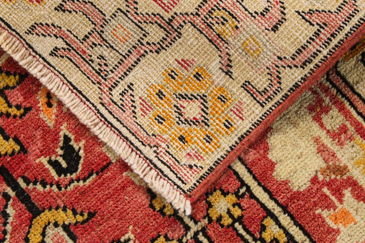 3x5 Red and Multicolor Anatolian Turkish Tribal Rug