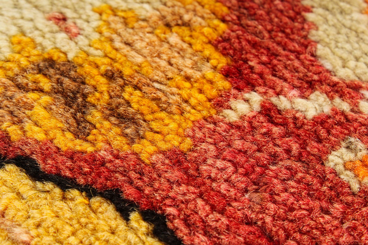 3x5 Red and Multicolor Anatolian Turkish Tribal Rug