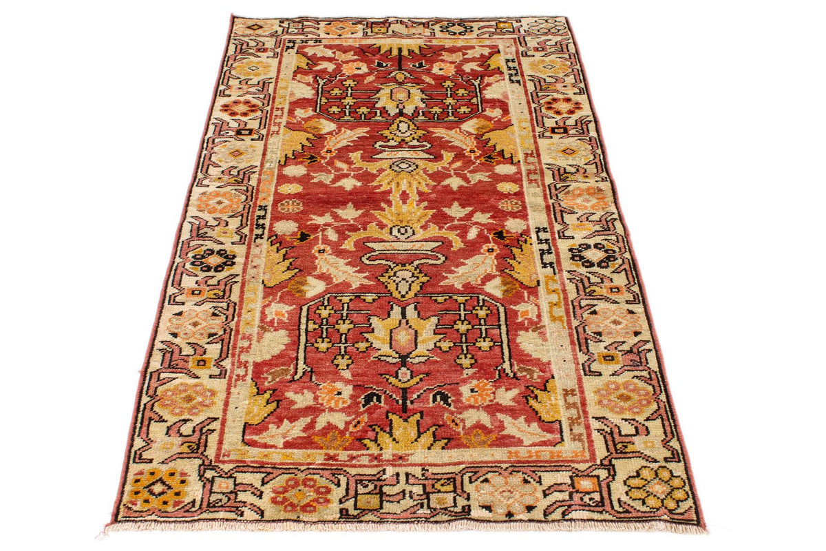 3x5 Red and Multicolor Anatolian Turkish Tribal Rug