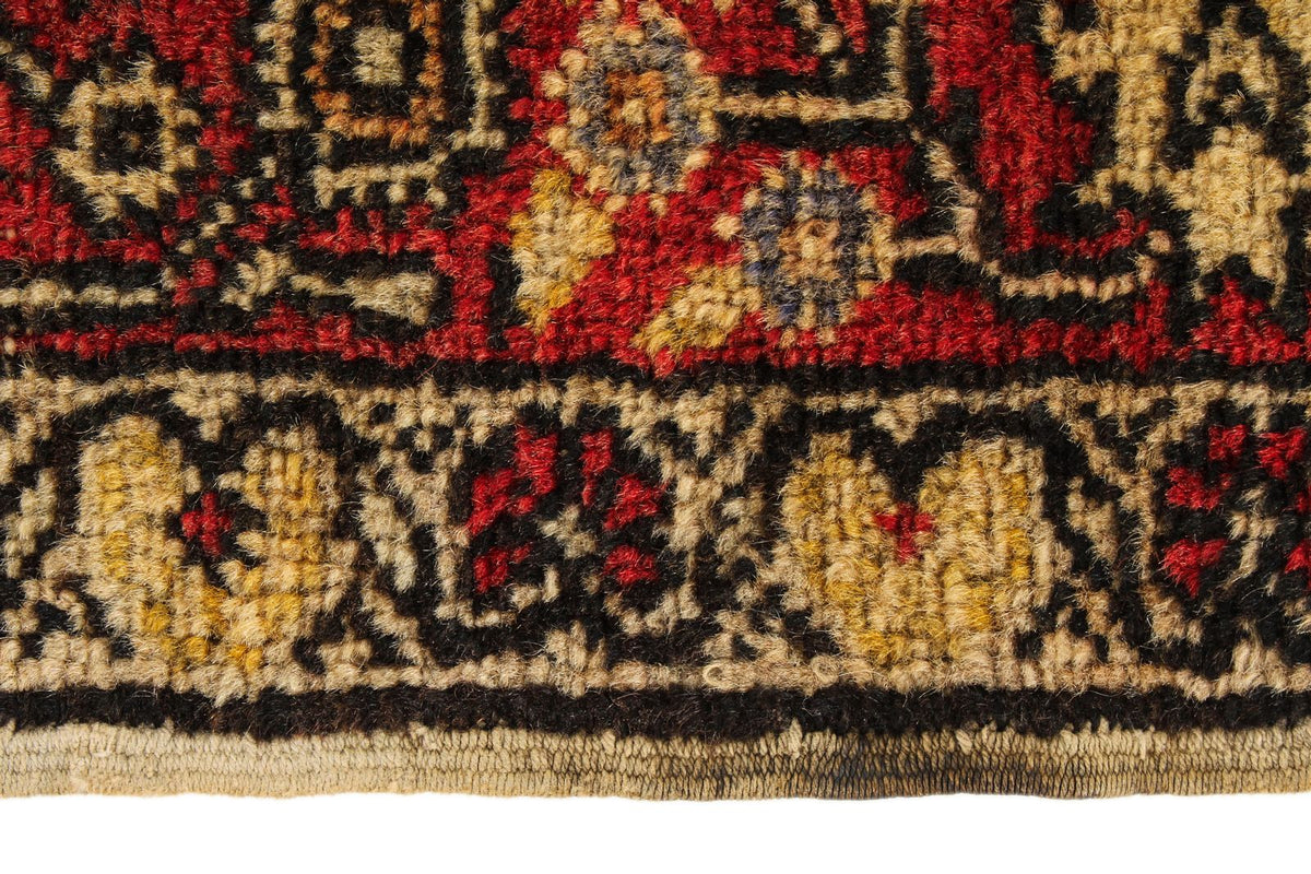 5x7 Ivory and Red Anatolian Turkish Tribal Rug