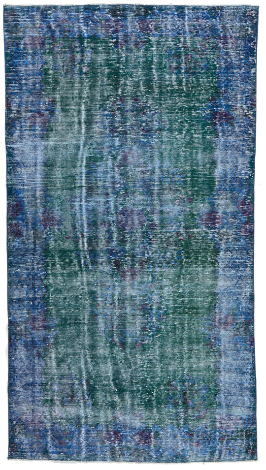5x9 Blue and Green Modern Contemporary Rug