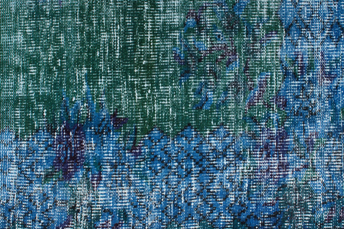 5x9 Blue and Green Modern Contemporary Rug