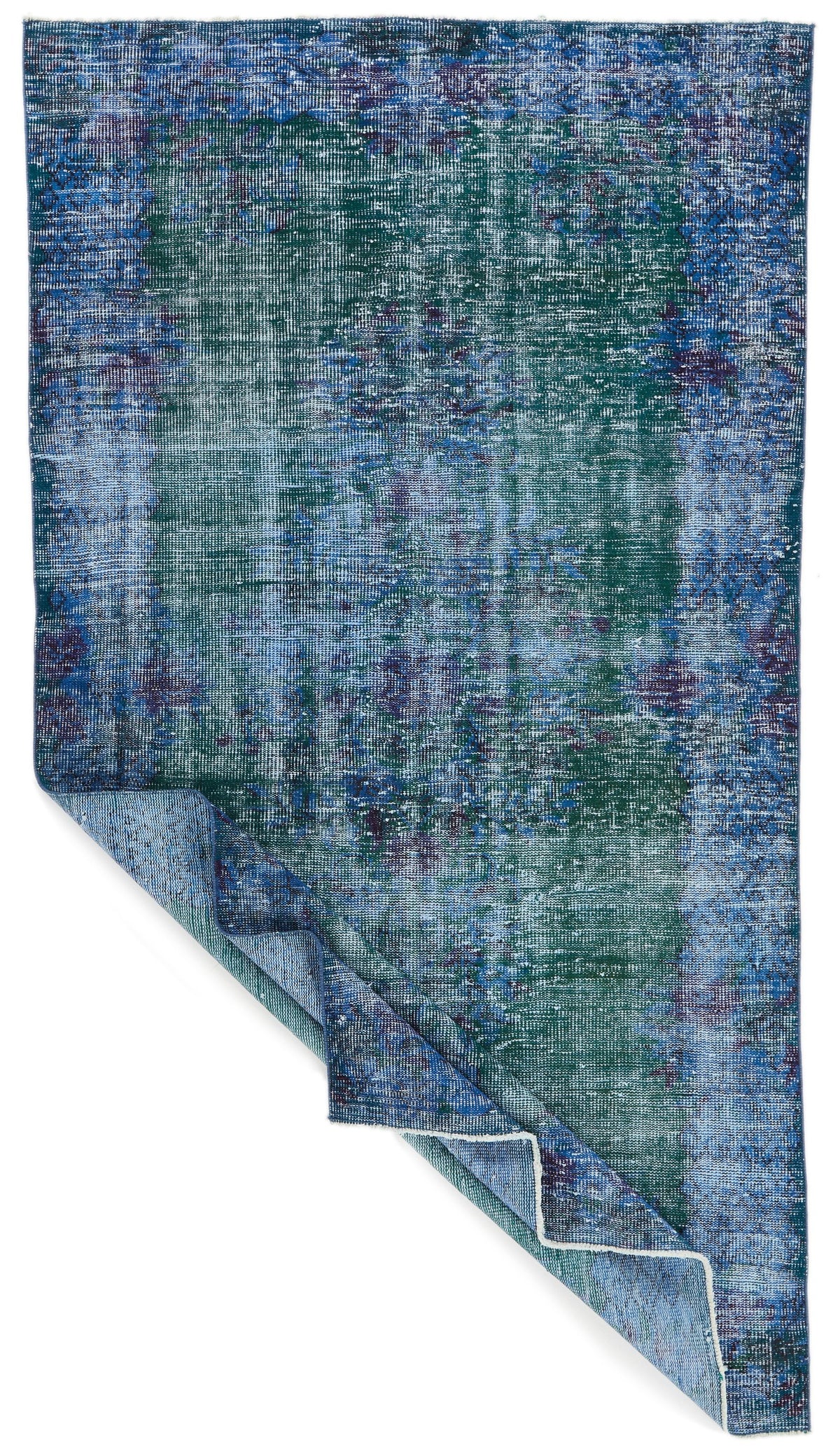 5x9 Blue and Green Modern Contemporary Rug